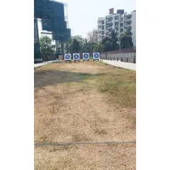 Our long-distance range in Bandra, set up for practice. We offer ranges for 30m, 50m, and up to 70m for advanced training.