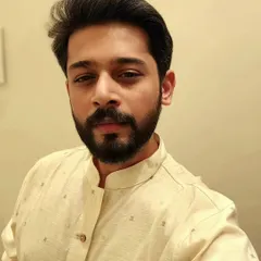 A direct and confident portrait in a traditional kurta. This headshot is a clear representation of my features and is useful for casting directors looking for a model for ethnic or character roles.