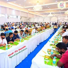 No event is too large for us. This is a view of a wedding reception we catered, serving thousands of guests a traditional Karnataka meal with efficiency and care. We own all our equipment, so we are always prepared.