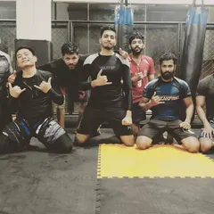 I am very proud of my team. Here we are getting some of our fighters ready for the ADCC grappling competition. We all contribute to helping our competitors prepare, because one person's success is a victory for the whole team.