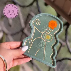The same elegant lady trinket tray design in a beautiful sage green. These trays are as functional as they are stylish, helping you keep your essentials organized.