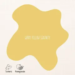 Warm Yellow Serenity, a cheerful hue created from turmeric and pomegranate. This natural watercolor brings a touch of sunshine to any creative project.