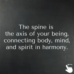 Your spine is the central axis connecting your body, mind, and spirit. When it is in harmony, your entire being functions better. This is a guiding philosophy in my therapeutic approach to yoga.