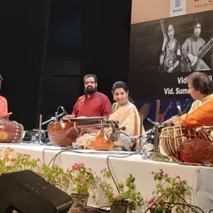 The magic of a jugalbandi is in the connection between artists. Here I am, sharing the stage with talented musicians, creating a spontaneous and soulful musical dialogue. These collaborations are always a highlight for me.