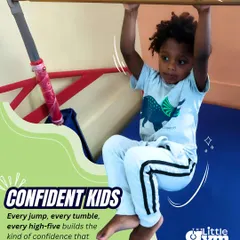 Every jump and tumble builds the kind of confidence that lasts a lifetime. This young gymnast shows her strength and determination on the high bar.