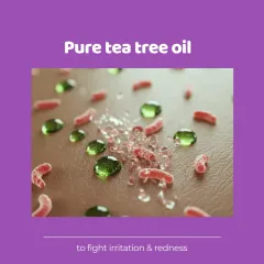 The power of pure tea tree oil is essential for scalp health. It has natural properties that fight the fungus causing dandruff, reduce irritation, and calm redness, which is why it's a key ingredient in my anti-dandruff shampoo.