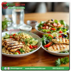 A balanced meal with grilled chicken and quinoa is a perfect example of a healthy lunch for a busy day. My plans include simple, delicious meals that are easy to prepare and packed with nutrients.