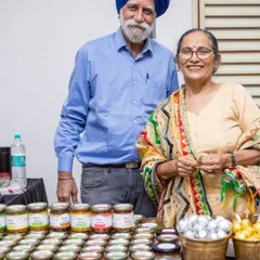 A proud moment for us, standing behind a table full of products we made with our own hands. We love seeing our hard work ready for our customers.