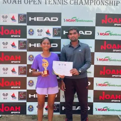 Congratulations to our trainee Manvita Rajendra on winning the finals in the Girls U16 AITA CS Nationals Tennis Tournament. Her powerful game and relentless spirit are an inspiration to everyone at the academy.