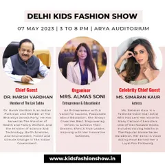 A snapshot of our esteemed guests for the Delhi Kids Fashion Show and Talent Competition. Having leaders like Dr. Harsh Vardhan and celebrities like Ms. Simaran Kaur adds great prestige to the event.