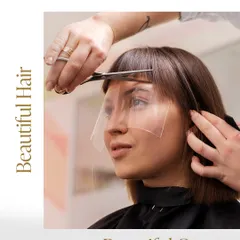 Beautiful hair with beautiful care. A stylist performs a precision cut on a sharp bob with a fringe, showcasing the meticulous attention to detail that defines our work.