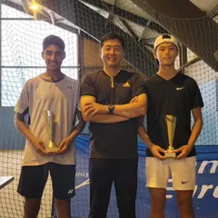 A proud moment as my student Tavish Pahwa and his partner win their first U14 Category 1 European ranking tournament doubles title. This is part of a series of tournaments in Europe to prepare for the U14 Junior World Championship.