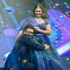 "Client turns family." A happy hug with our choreographer after a successful sangeet night. This is why we love what we do.