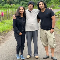 Wishing my Guruji a very happy birthday. I am so fortunate to have him as my teacher. Pictured here with my brother too.