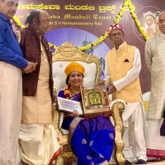 Feeling truly humbled to be honored with a lifetime achievement award by the Sri Rama Seva Mandali trust. Receiving this recognition in their beautiful auditorium was a special moment.