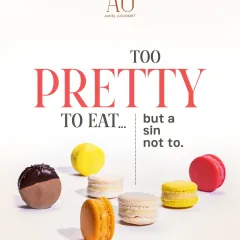 Too pretty to eat, but a sin not to. Our macarons are made the traditional French way, with just the right balance of a crisp shell and a creamy, flavorful filling.
