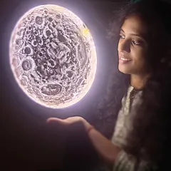 I love creating these 3D textured moon paintings that come alive with a built-in LED light. It’s a piece of the night sky you can hold, with detailed craters and a soft glow that creates a serene ambiance in any room.