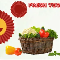 A simple, beautiful basket of fresh vegetables, including cauliflower, bell peppers, and zucchini. We believe in letting the quality of our produce speak for itself, offering clean, simple, and delicious ingredients.