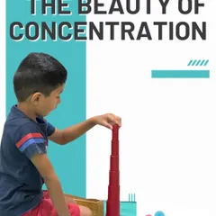 This is the beauty of concentration. In our classrooms, you will often find a child completely absorbed in their work, whether it's building with the red rods or tracing sandpaper letters. These quiet moments of deep focus are where inner discipline, confidence, and a true understanding of concepts are born.