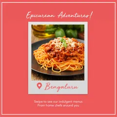 Embark on an epicurean adventure with our wholesome flavours. This image highlights a classic Spaghetti Bolognese, cooked to perfection by our home chefs for a comforting and satisfying meal.