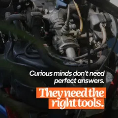 A curious mind doesn't need perfect answers right away. It needs the right tools and the freedom to explore. This image of a complex engine represents the world of mechanisms we want kids to feel confident enough to investigate.