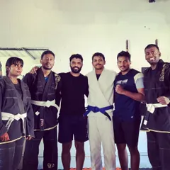 Our BJJ team after a great training session. We have a mix of Gi and No-Gi practitioners, all learning and growing together on the mats.