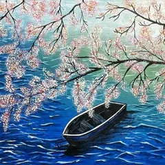 To show my versatility with color, this is a commissioned acrylic painting of cherry blossoms. I work to create serene landscapes that bring a sense of peace and hope into your home.