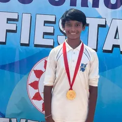 Aniruddh M named Player of the Match for his brilliant 71 runs, part of a match-winning partnership in the RRCC Cup.