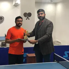 Another look at our winner, Ashis Das, being presented with his first-place trophy and certificate. We make sure every achievement is properly recognized.