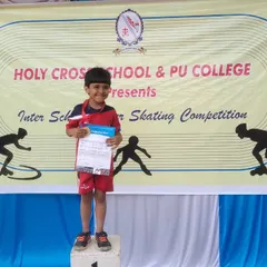 Another one of our champs, Rayaansh, beaming with pride after winning a gold medal at the inter-school skating competition. It's wonderful to see his hard work recognized.