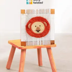 This piece shows how we can turn everyday furniture into something magical. I designed and wove this friendly lion face as a custom backrest for a child's chair, blending playful character design with functional, sturdy macramé weaving.