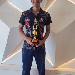 Celebrating a maiden Maharashtra State Title for Johan Cheriparambil, who won gold in the Under-15 boys' category at the 4th Maharashtra State Ranking tournament in Jalgaon.