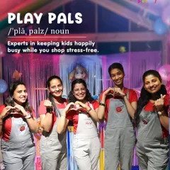 What's a Play Pal? They're my experts in keeping kids happily busy while you shop stress-free. They are your little one's new best friends!