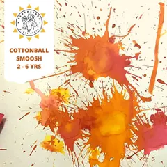 Time for some satisfying smooshing! Our cottonball smoosh activity is a great way for children to release energy. They use a mallet to whack color-soaked cotton balls, creating amazing splatter art.