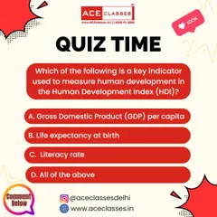 A quiz to test your knowledge on economics. Which of these is a key indicator used to measure human development in the Human Development Index (HDI)?