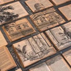 'The Villa between Pages' is an installation created by painting and sketching architectural details of an Old Goa villa directly onto the pages of vintage books. The piece blends literature, architecture, and art.