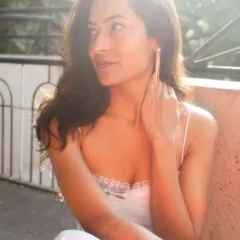 A sun-kissed moment from a nature-themed photoshoot. I love how the light adds a magical touch.