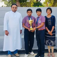 A throwback to 2019 when our students secured 2nd place at a State Level Robotics Competition. This photo with their trophy is a testament to our long history of student success.