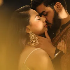 For pre-wedding photoshoots, I create romantic and camera-ready makeup. This look features soft, luminous skin and defined eyes that capture beautifully, ensuring the couple's love story is told with elegance.