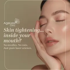 Many clients are surprised to learn that skin tightening can start inside the mouth. The Fotona 4D treatment uses pure laser science, with no needles or cuts, to stimulate collagen right where it's needed most for a natural lift.