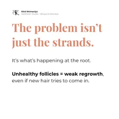 The problem isn't just the strands you see falling. The real issue is at the root. Unhealthy or clogged follicles lead to weak regrowth, which means new hair struggles to come in strong and healthy.
