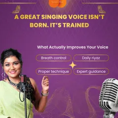 This is my core belief. A great singing voice is not a matter of luck, it is a skill built through proper technique, dedicated 'riyaaz' (practice), and expert guidance. I focus on these four pillars to help you unlock your true vocal potential.