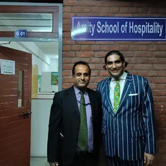 With a faculty member at the Amity School of Hospitality. Building bridges between the industry and academia is crucial for nurturing future leaders.