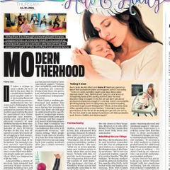 I was honored to be featured in this cover story for The New Indian Express. It was a great opportunity to talk about modern motherhood and the importance of prenatal and postpartum care.