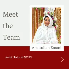 Welcome to the team, Amatullah! As one of our Arabic tutors, she brings a passion for the language and its rich heritage, creating an enthusiastic and encouraging atmosphere for her students.