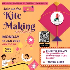 To celebrate Makar Sankranti, we hosted a free kite-making event at our Belapur center. This fun-filled activity allowed children to get creative and learn the art of making their own kites for the festival.
