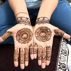Another simple and beautiful henna design. This piece features a lotus inside a mandala, combining two powerful and positive symbols.