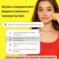 The current heatwave can be confusing for your skin, making it feel greasy but tight underneath. This is a sign of dehydration. The solution is to focus on hydration with water-based moisturizers and hydrating serums instead of harsh, mattifying products.