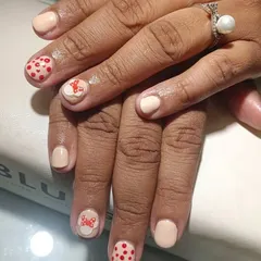 A close-up of the adorable Mickey and Minnie Mouse nails I did for a neurologist client. It shows that you can have fun with your nails no matter your profession.