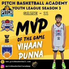 Vihaan Punna earned the MVP award for Game 11 after leading The Invaders to a victory over the Apex All Stars.